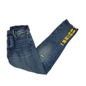 Polo Ralph Lauren South Western Callen Jean 27R High Rise Slim Hemslit Aztec Y2K